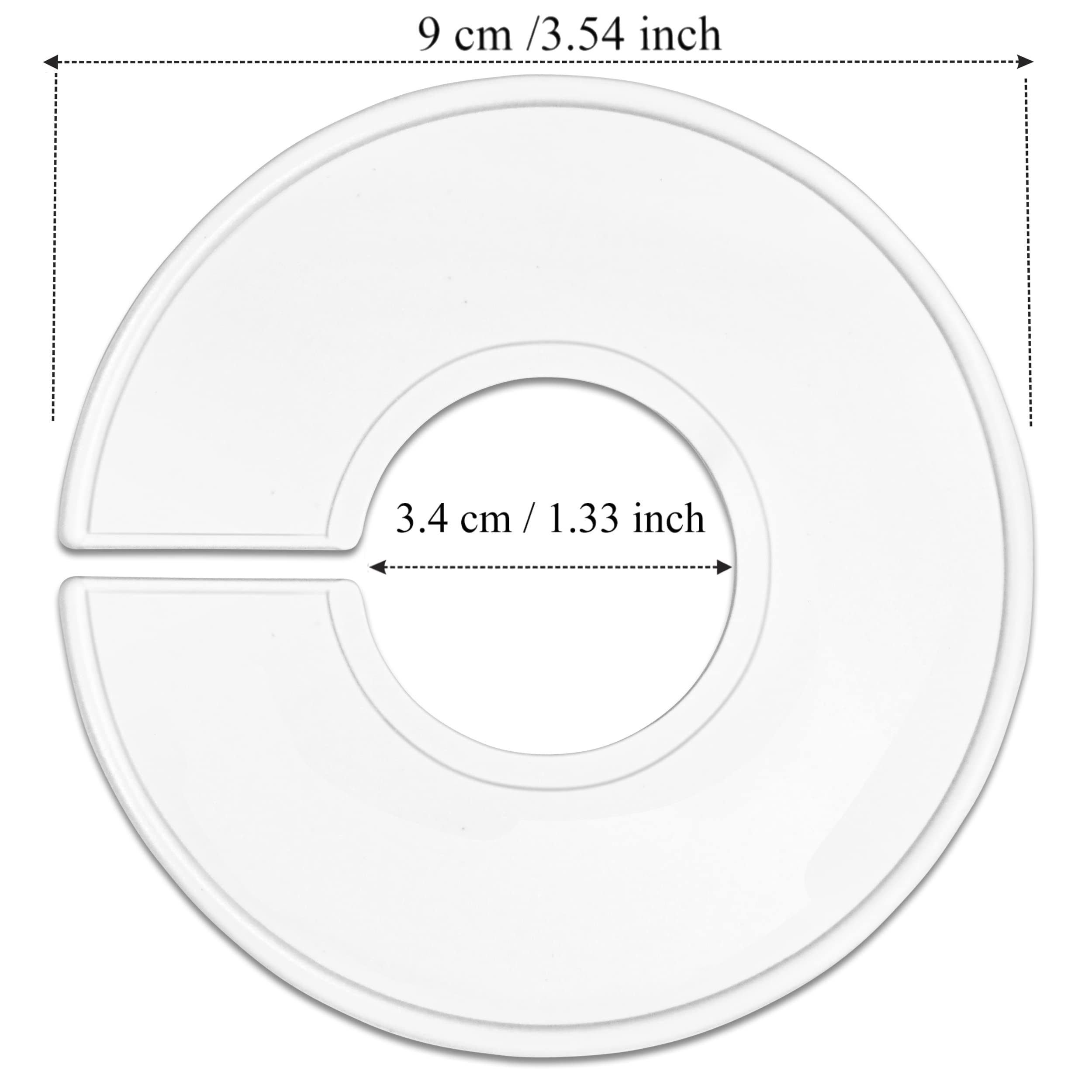 AMT 50-Pack Blank Round Closet Dividers & Clothing Size Dividers with Double-Ended Marker - Perfect for Wardrobe Organization & Closet Storage Solutions