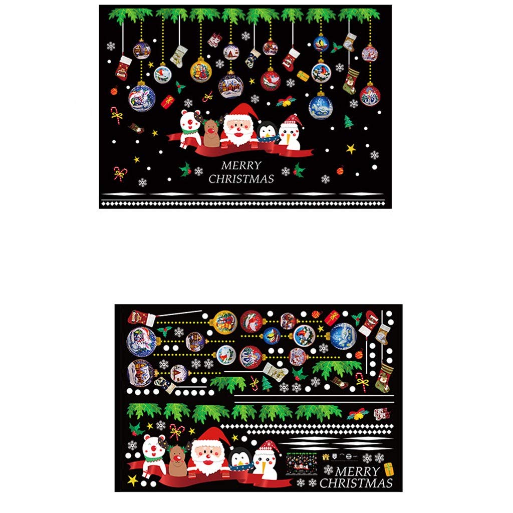 Christmas Window Stickers - Holiday Wall Decals for Glass, Mirrors & Home Decor - Festive Bedroom & Living Room Decorations for Seasonal Cheer