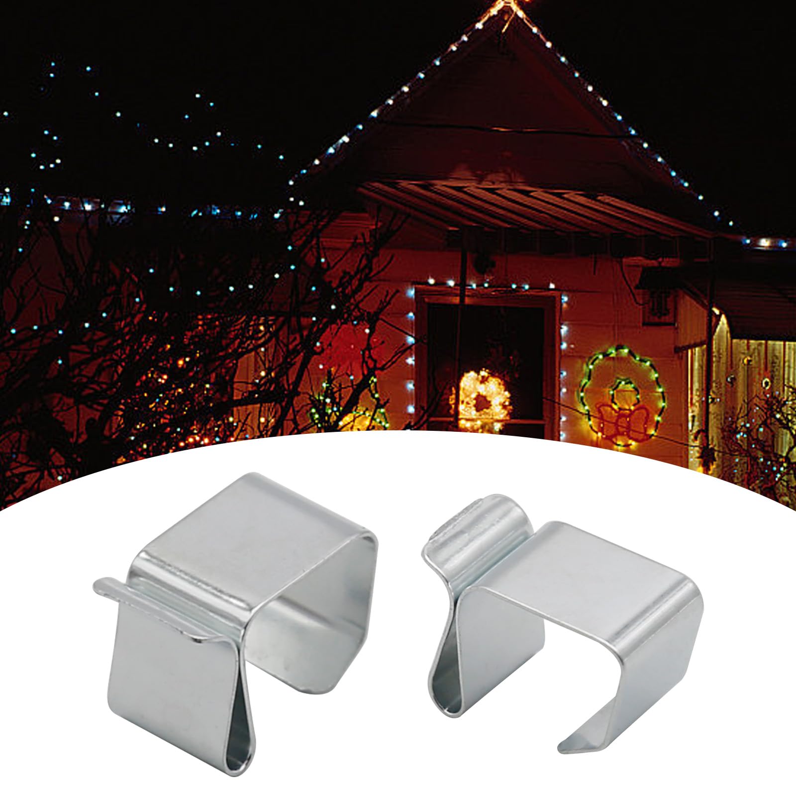 50 PCS Christmas Light Gutter Hooks - 0.8