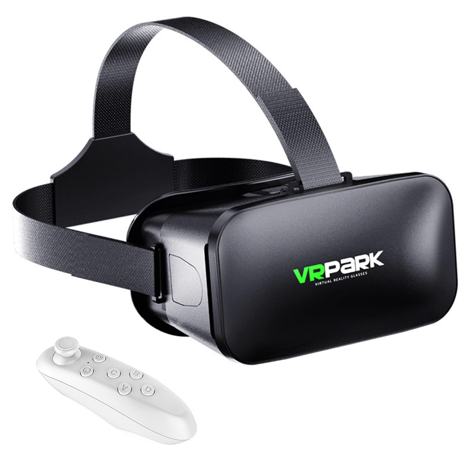 VR Headset for iPhone & Android - Anti-Blue Light 3D Virtual Reality Glasses with Controller | Compatible with 4.5-6.7 Inch Phones | Perfect for Mobile Gaming, 3D Movies & Immersive Entertainment