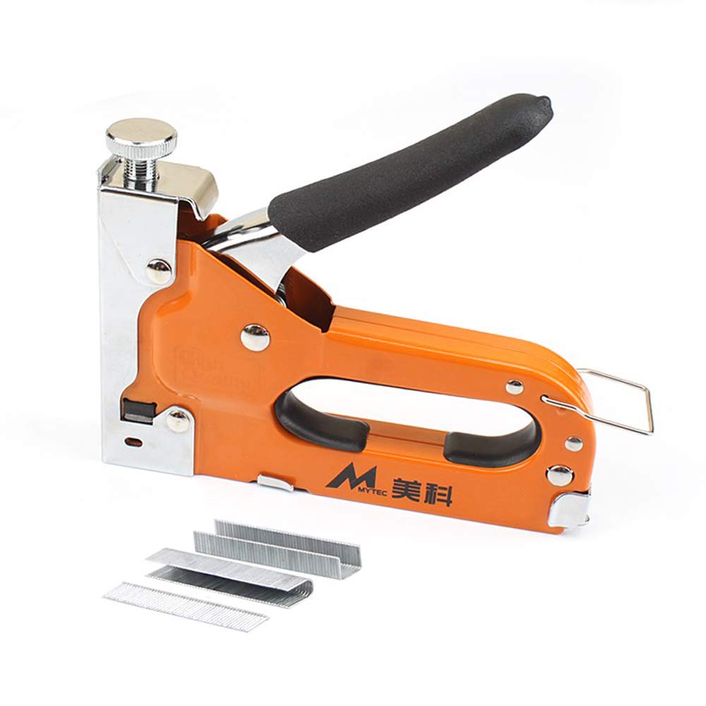 Heavy Duty Staple Gun Kit with 600 Staples (U Shape, Door Shape, T Shape) & Staple Remover - 3 Way Hand Operated Stapler for DIY Projects, Home Repair, Upholstery, and Woodworking - Plastic Body Construction