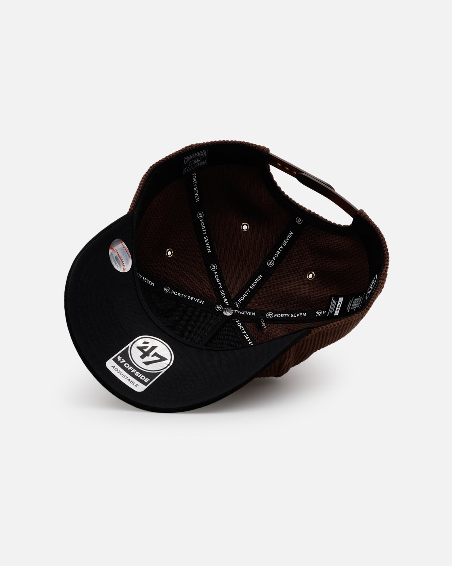 47 Brand Houston Astros 'Barren' Offside DT Corduroy Snapback Hat - Brown/Black Adjustable Baseball Cap for Men & Women - Perfect for Sports Games, Streetwear Fashion & Casual Outfits