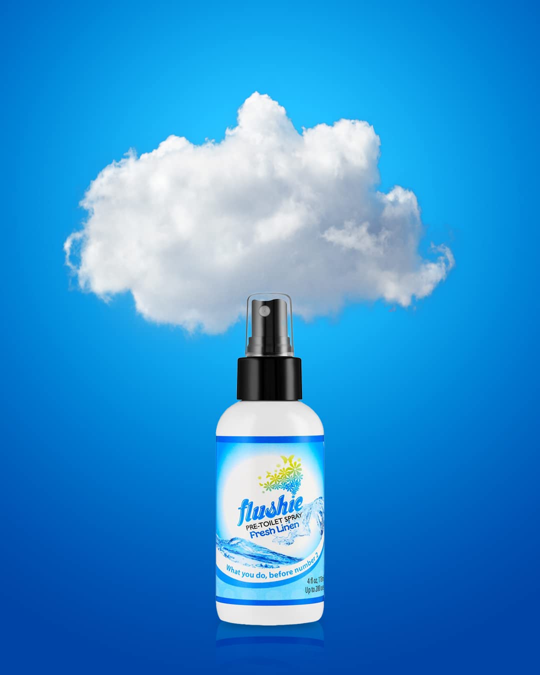 **Flushie Pre-Toilet Spray - Travel Size Toilet Deodorizer & Odor Eliminator (Linen Scent, 1oz 3-Pack) - Essential for Travel, Bathroom & On-the-Go Freshness**