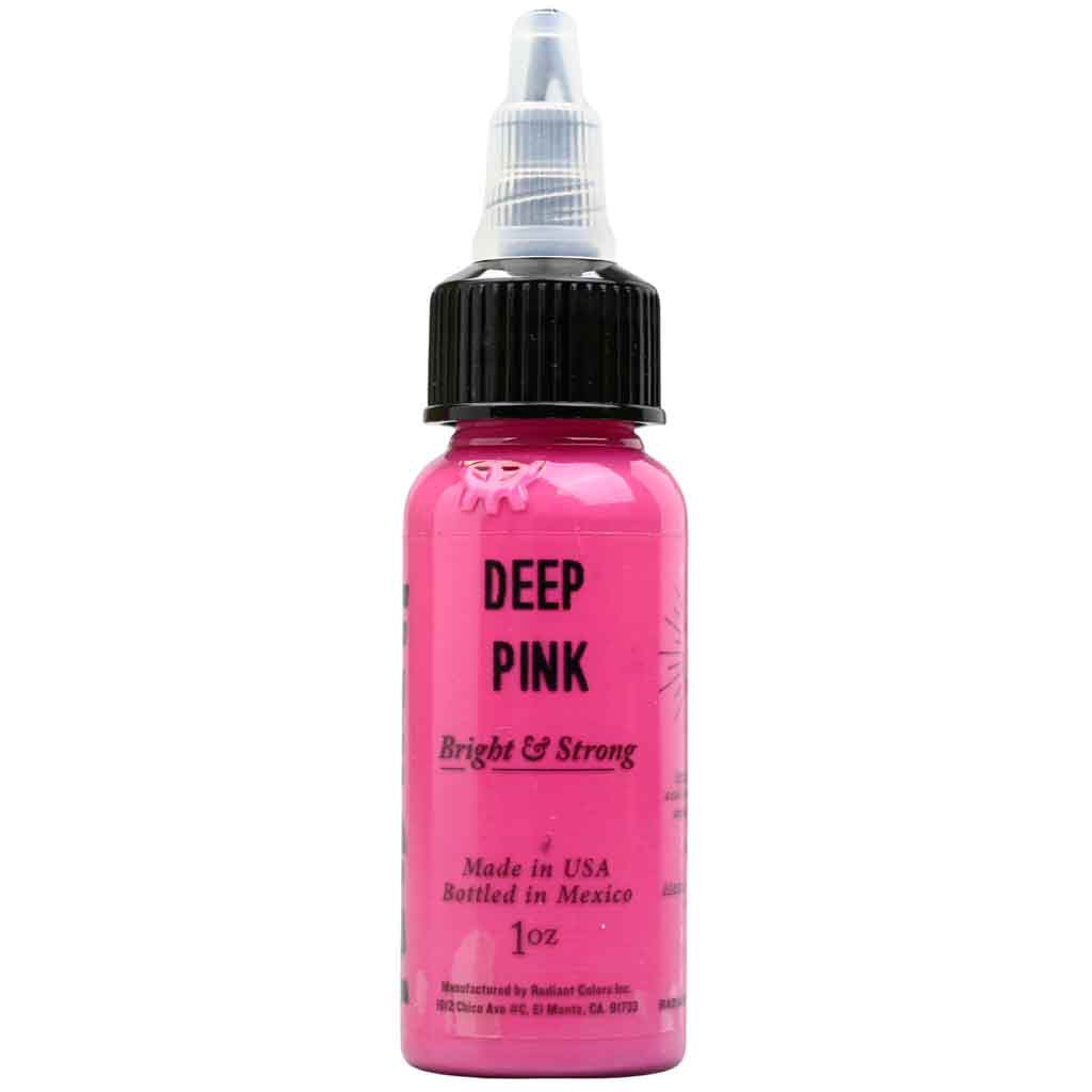 Deep Pink Radiant Tattoo Ink - 1 oz Bottle | Professional Tattoo Supplies for Artists | Perfect for Permanent Makeup, Body Art & Tattoo Designs