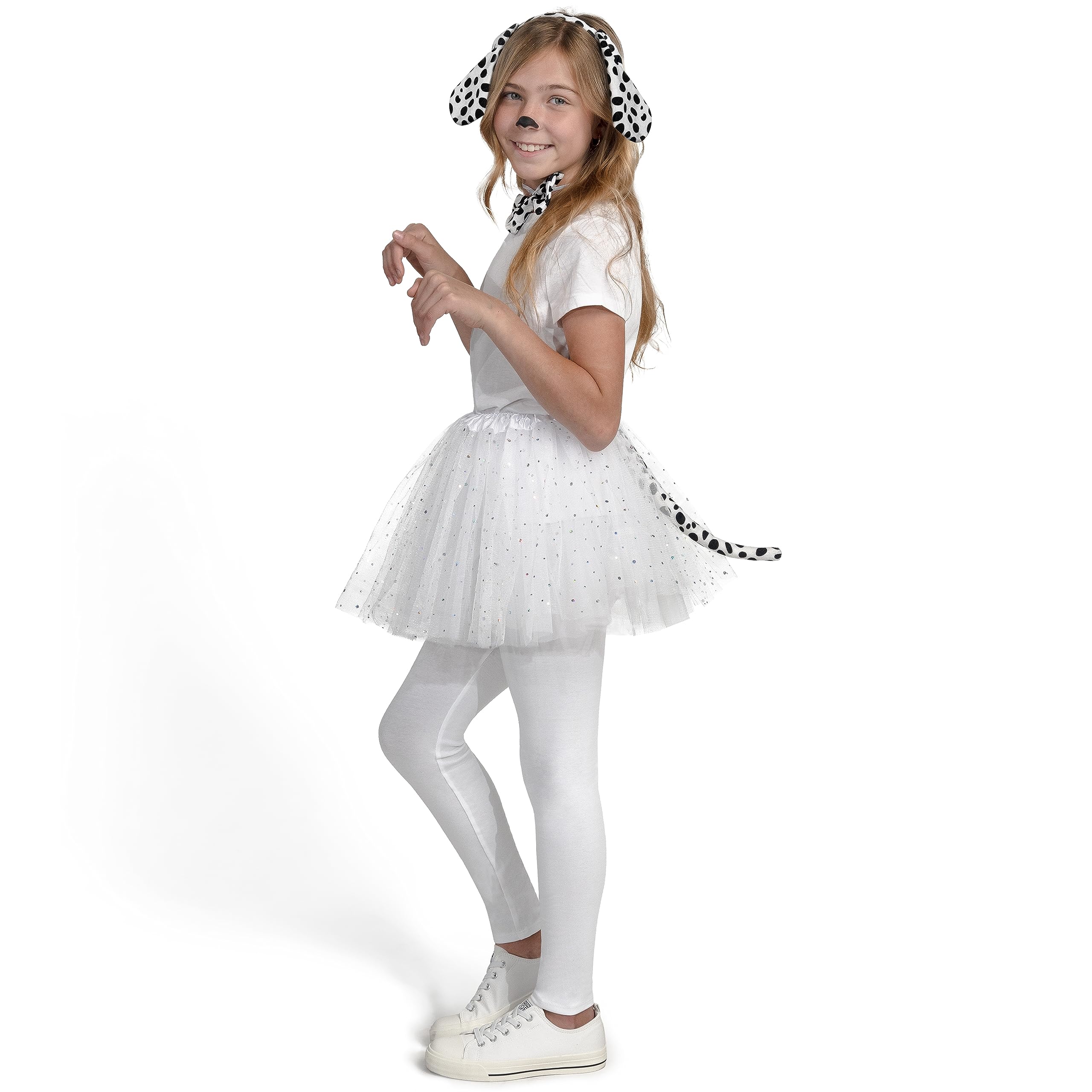Spooktacular Creations Pink Pig & Dalmatian Costume Accessories Set - Animal Halloween Dress Up Kit for Kids & Adults - Perfect for Halloween Parties, Cosplay Events, and Themed Costume Contests