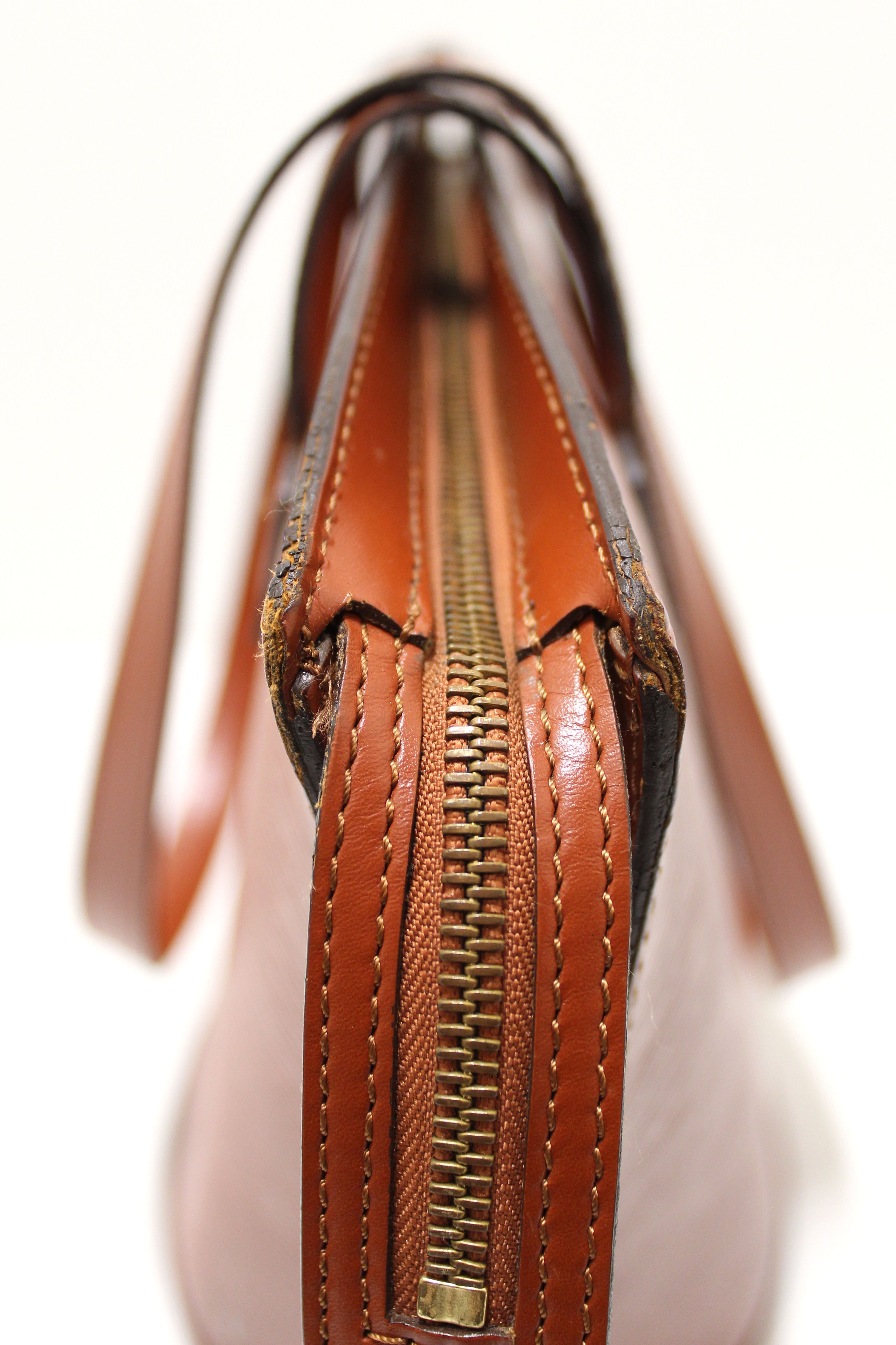 Authentic Louis Vuitton Epi Leather St Jacques Shoulder Tote Bag - Large Brown Fawn Crossbody Purse for Women, Luxury Designer Handbag for Work, Travel & Everyday Use