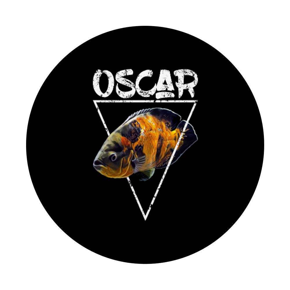 Oscar Fish Water Change Monster Fish Keeper PopSockets PopGrip - Swappable Phone Grip for iPhone, Samsung & Tablets - Perfect for Aquarium Enthusiasts & Fish Tank Maintenance
