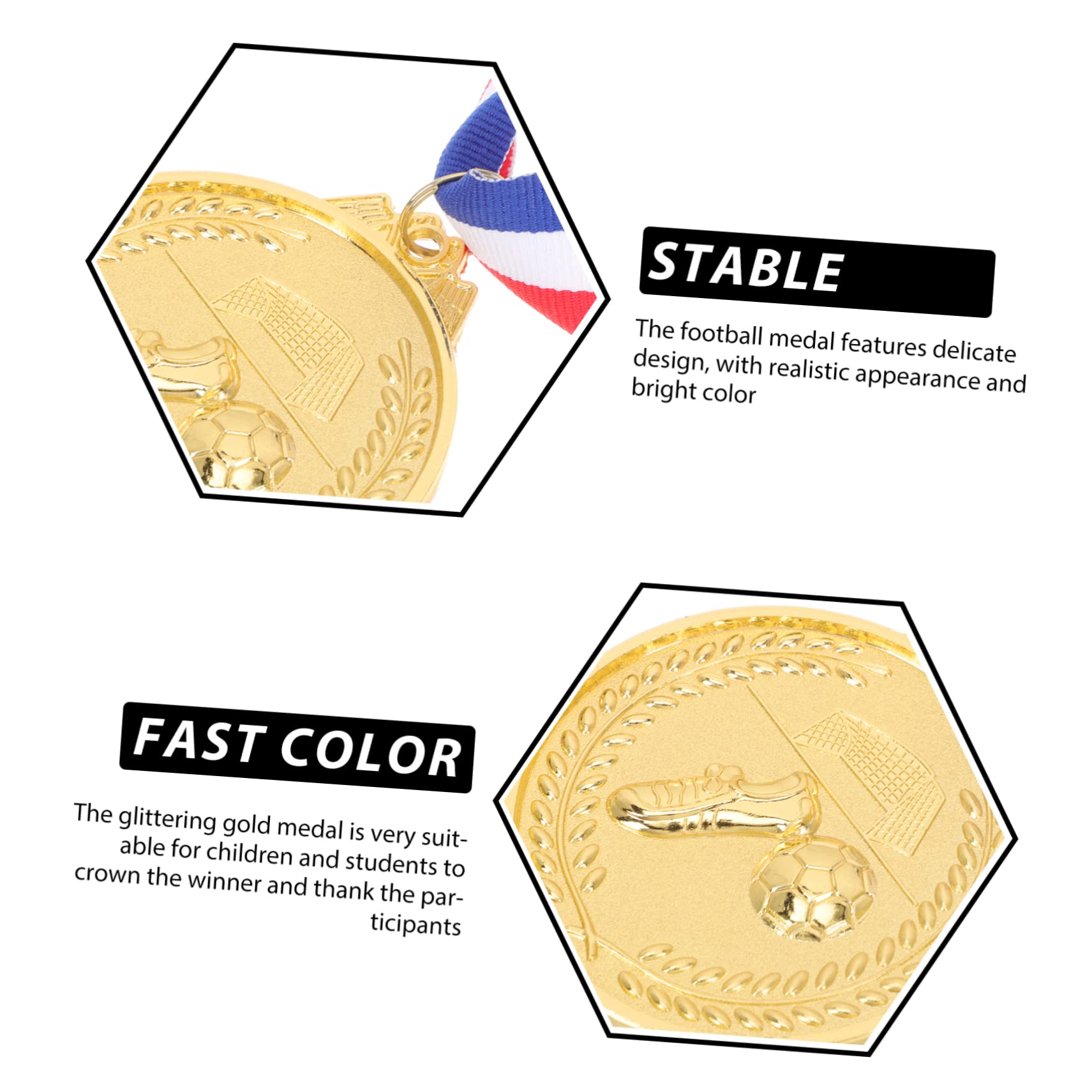 BESPORTBLE 12-Pack Creative Sports Medals for Soccer Games, Awards, and Decor - Durable Iron Medals for Kids' Sports Events, Competitions, and Party Prizes