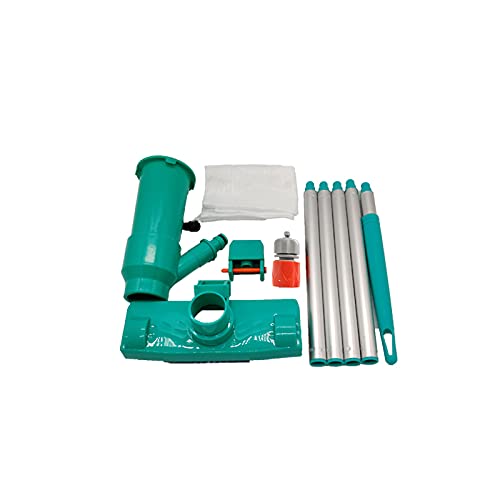 Riiai Underwater Cleaner - Pool Vacuum with Brush & 4-Section Pole, Portable Jet Cleaning Tool for Above Ground Pools, Spas, Ponds, Fountains - Ideal for Home, Resort & Commercial Use