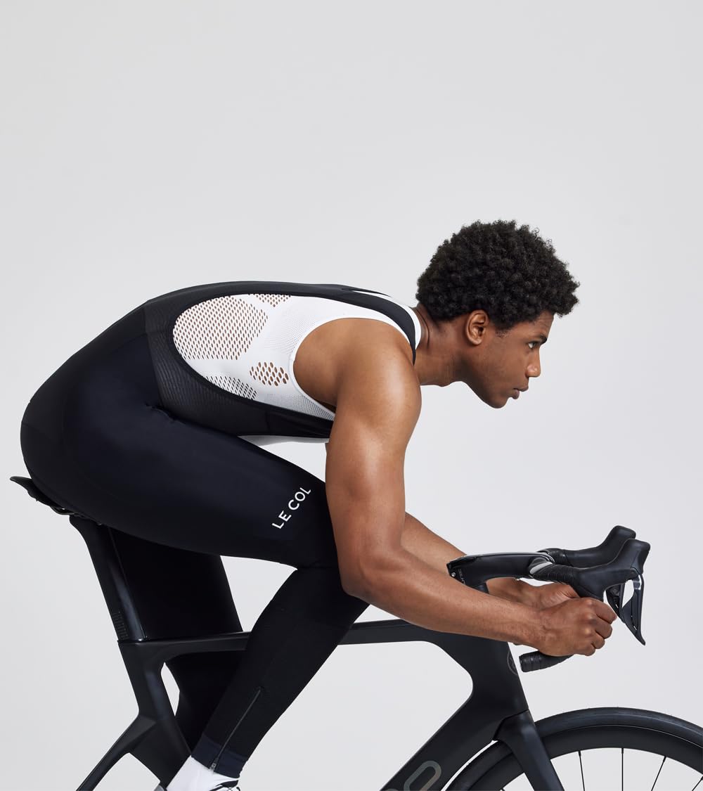 Men’s Pro Bib Cycling Tights - Sweat Wicking, Aerodynamic & Lightweight Bike Pants with Cuffed Ankles | Perfect for Road Biking, Indoor Training & Long-Distance Cycling
