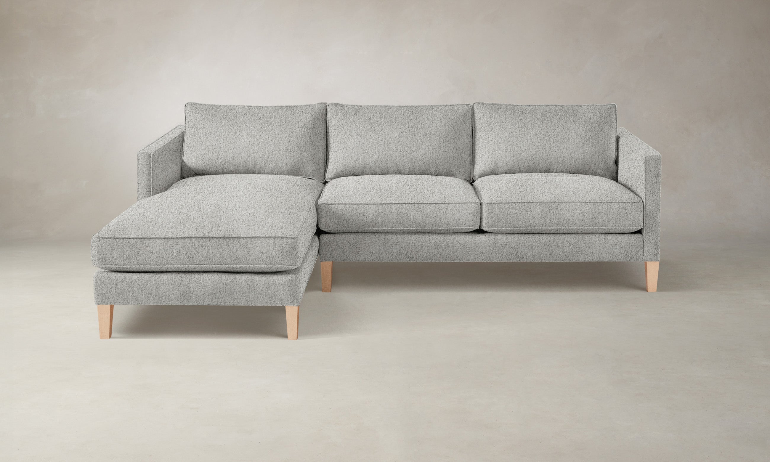 Premium Crosby Sectional Sofa - Soft Woolen Bouclé Fabric, Modern L-Shaped Couch for Living Room, Family Room & Cozy Spaces