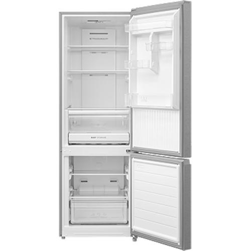 AVIVA 23.5 Inch Counter Depth Bottom Freezer Refrigerator - 11.5 cu.ft Energy Efficient Stainless Steel French Door Fridge for Kitchen, Apartment & Small Spaces