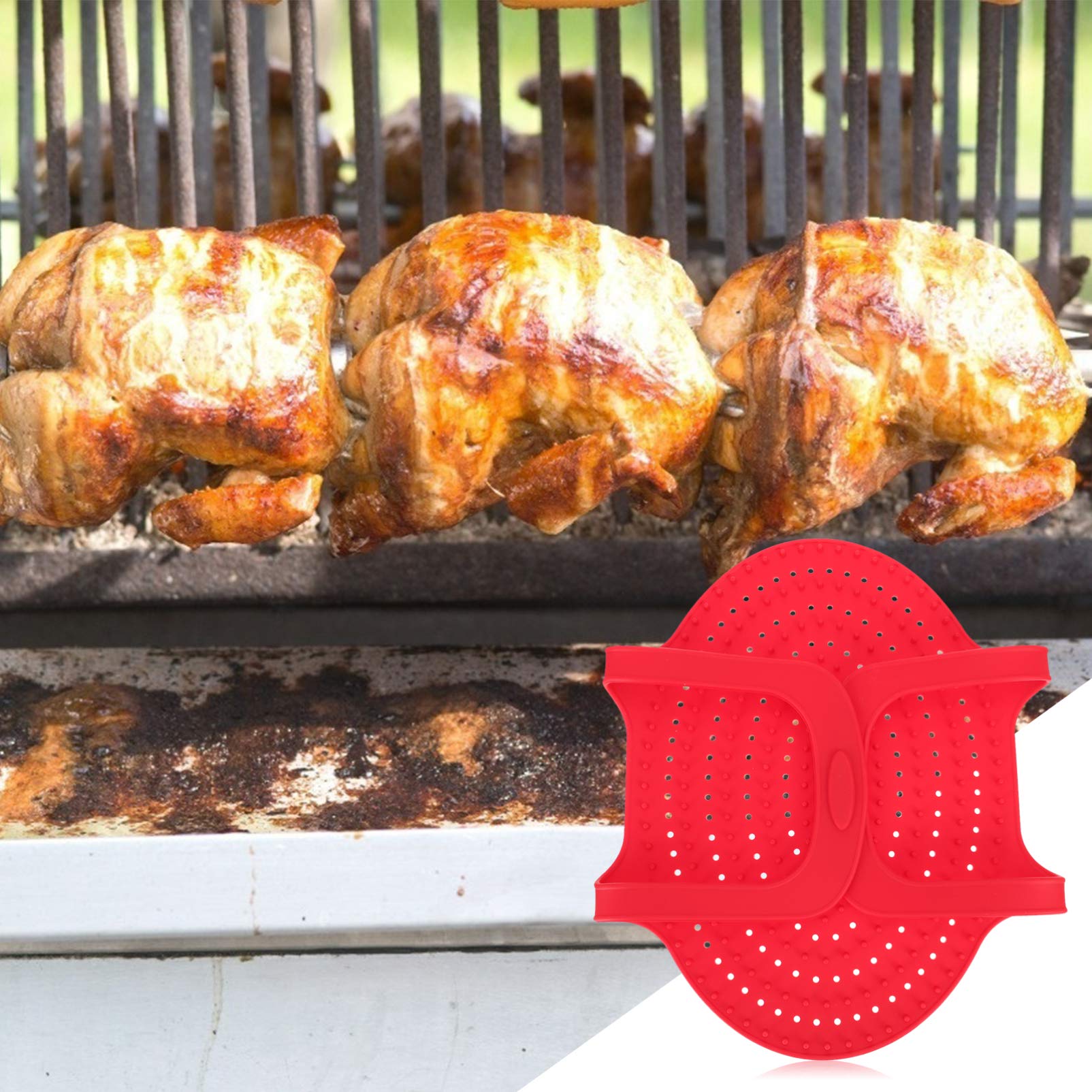 Foldable Silicone Turkey Roasting Basket - Turkey Lifter & Bakeware Sling for Easy Roasting - Durable, Non-Stick Turkey Baking Mat - Perfect for Thanksgiving, Christmas & Holiday Meals - Great for Oven, Grill & Smoker Cooking