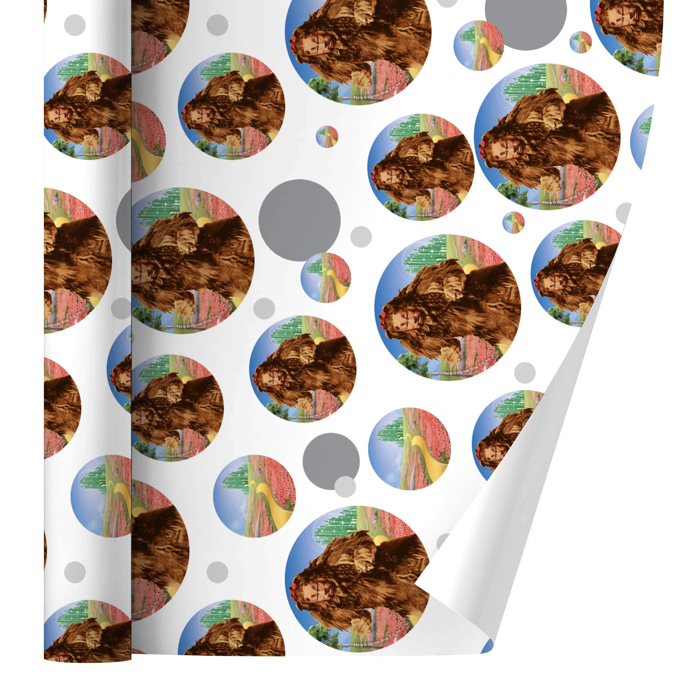The Wizard of Oz Lion Character Gift Wrap Paper Roll - Premium Wrapping Paper for Birthdays, Holidays & Special Occasions