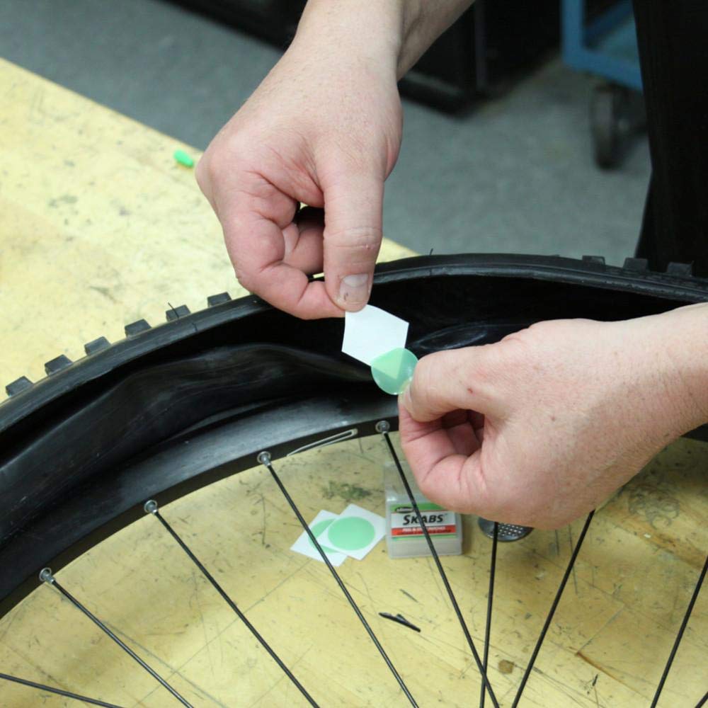 Slime 20483 SKABS Bike Tire Repair Kit - 10 Peel-and-Stick Patches with 3 Tire Levers for Quick Flat Fix | Perfect for Mountain Bikes, Road Bikes & Commuter Bicycles