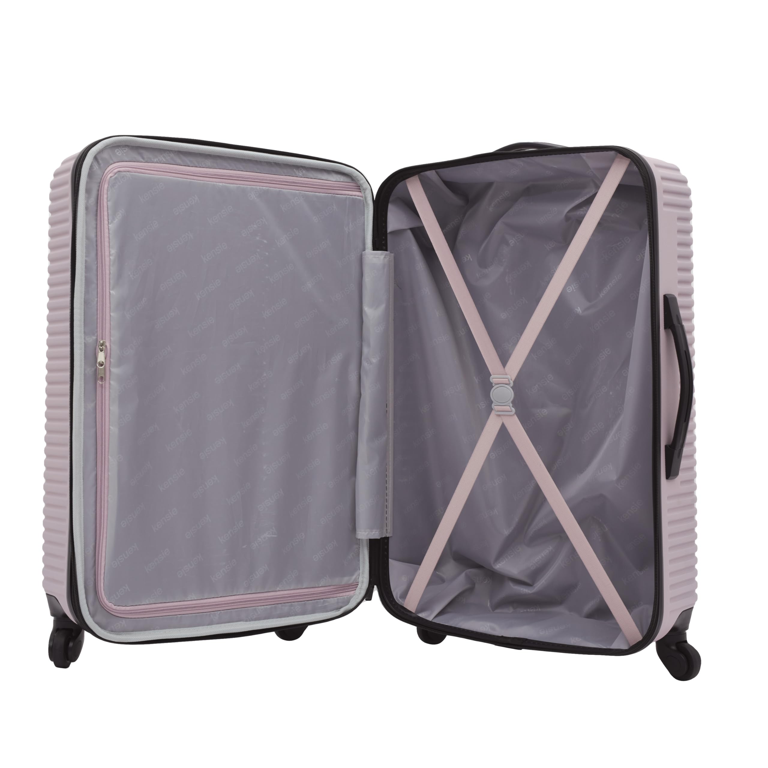 Kensie Women's Hillsboro 4-Piece Luggage Set - Burnished Lilac Travel Bags for Vacation, Business Trips & Weekend Getaways | Carry-On, Tote, Weekender & Cosmetic Case