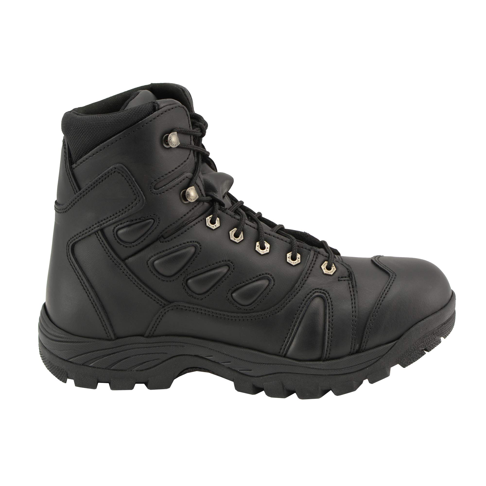 Milwaukee Leather MBM9115 Men's Black Leather 6-Inch SWAT Style Tactical Motorcycle Boots - Size 8.5 - Durable Biker Boots for Riding, Work & Outdoor Adventures