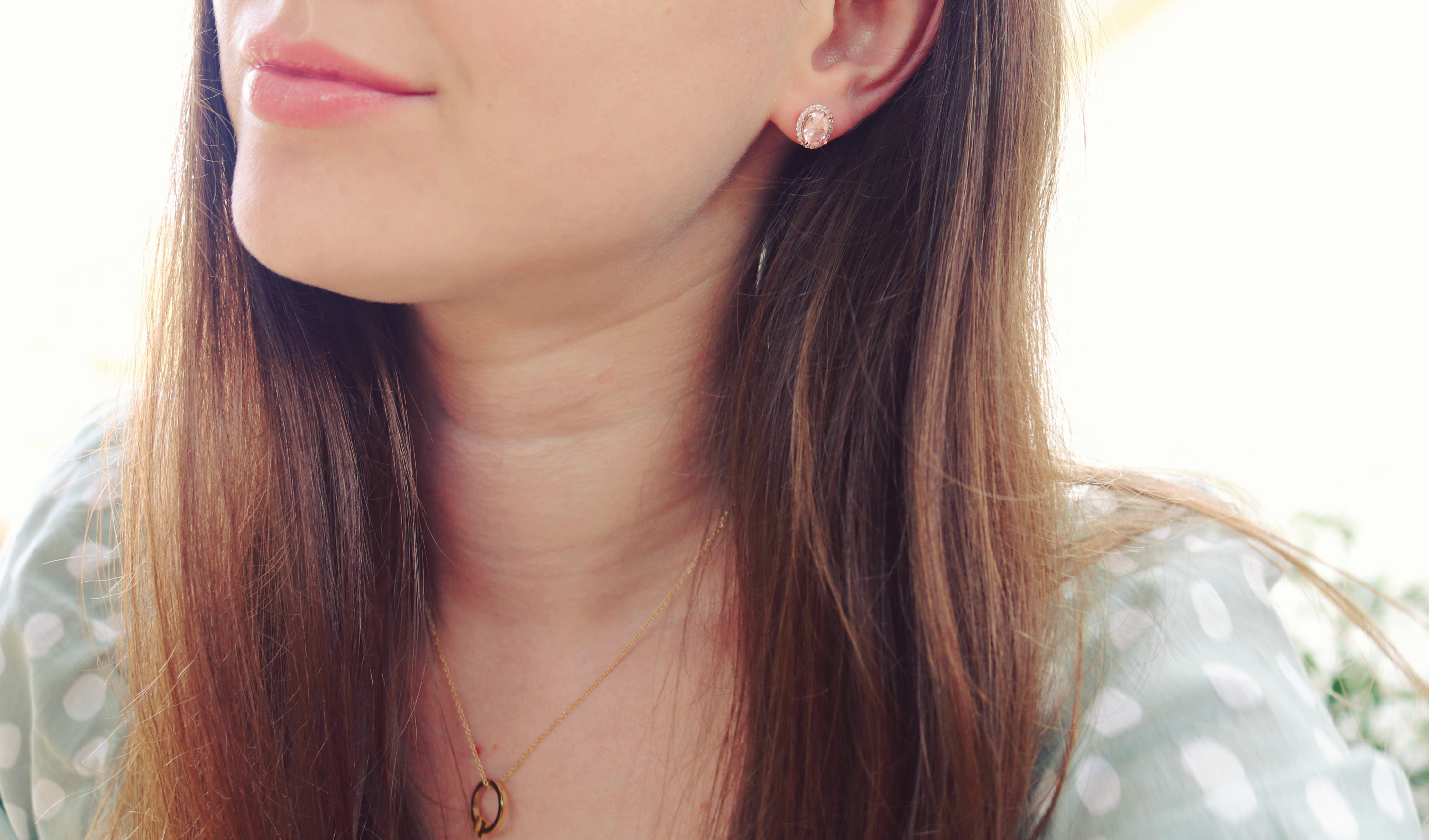 Elegant Iris Oval Morganite Earrings in Sterling Silver - Perfect for Weddings, Parties & Special Occasions