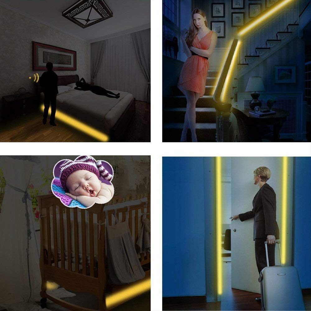 Waterproof LED Strip Lights with Motion Sensor - Auto Shut Off Timer, Under Cabinet Lighting, Landscape & Street Lamp (Single Color) - Perfect for Bedroom, Kitchen, Garden & Outdoor Pathways