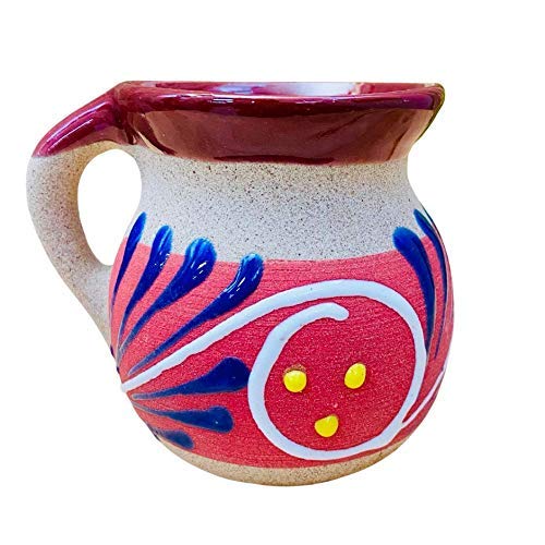Authentic Mexican Hand-Painted Clay Mugs - Set of 4 Traditional Guelaguetza Design Coffee Cups - Perfect for Hot Beverages, Home Decor & Cultural Gift Giving