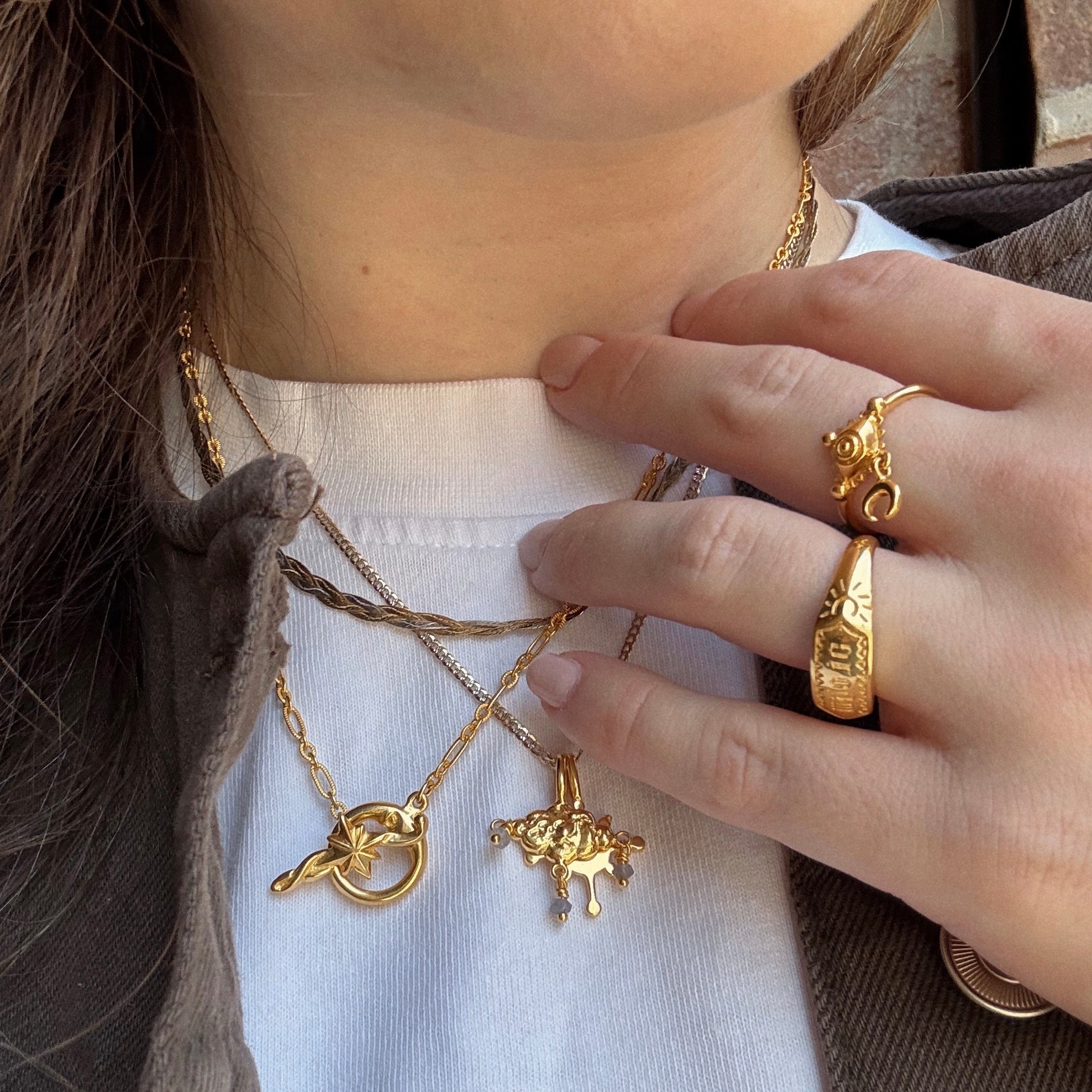 Hunt of Hounds x Local Eclectic Stargaze Necklace - Dainty Gold Layering Necklace for Women, Perfect for Everyday Wear & Special Occasions