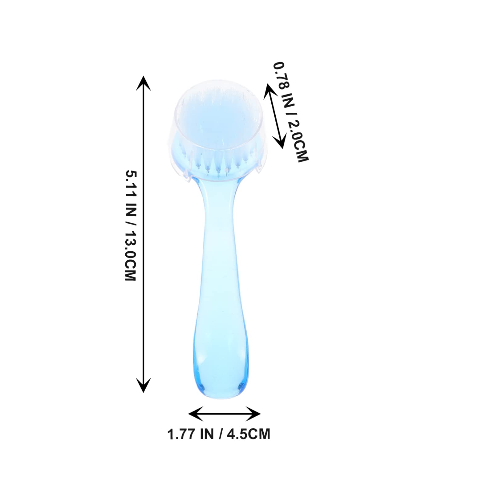 Beautyfu Round Head Nail Brush Cap Set - 6pcs Manicure Cleaning Brushes with Soft Bristles for Fingernail Care - Essential Nail Tools for Home Salon, Travel & Professional Use