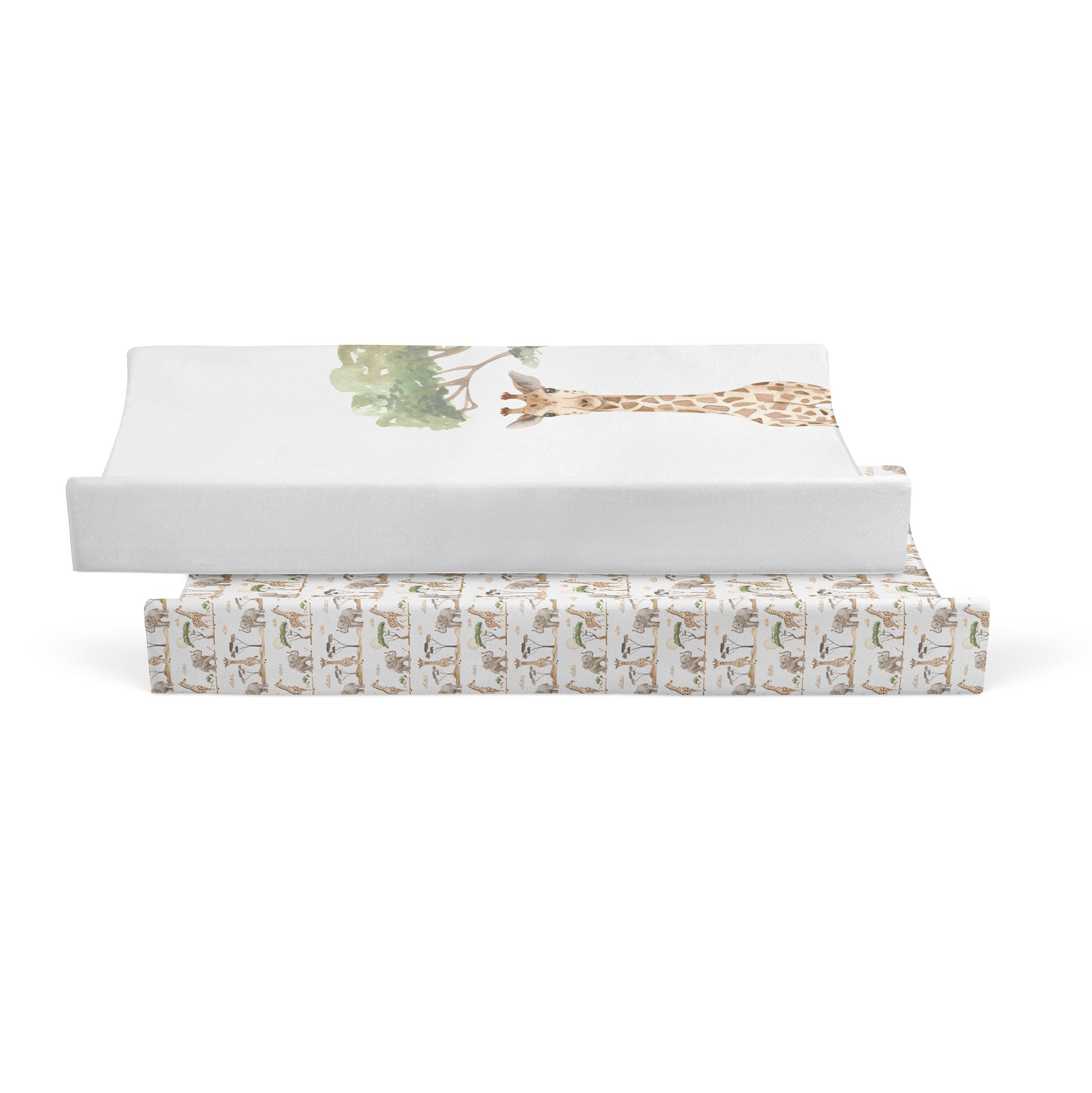 Waterproof Bamboo Changing Pad Covers 2-Pack - Soft, Eco-Friendly Baby Diaper Changing Mat Covers for Nursery, Travel & On-the-Go Use