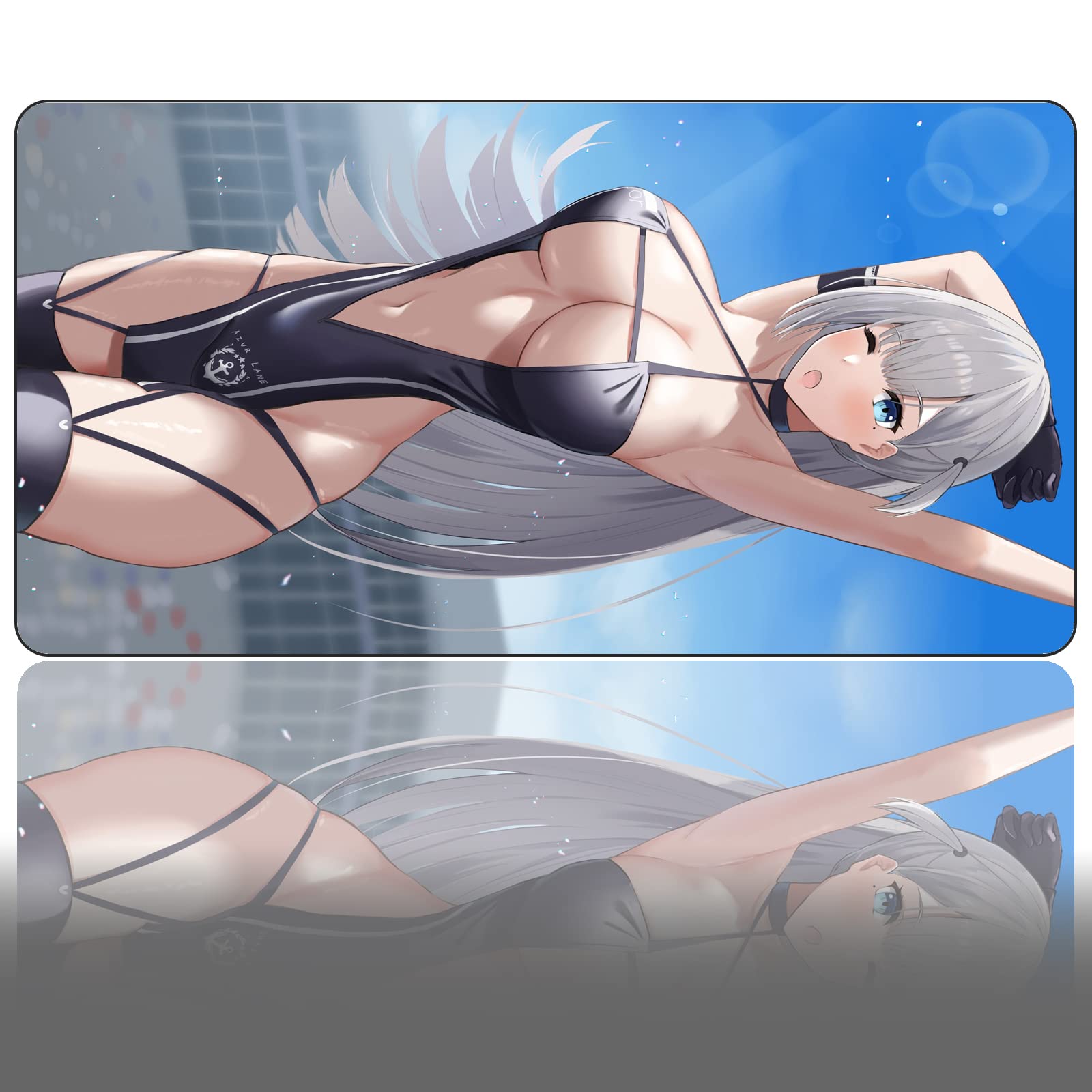 Azur Lane Anime Gaming Mouse Pad - XXL Large (39.37x19.68 inch) Non-Slip Desk Mat for PC, Laptop & Keyboard - Perfect for Gamers, Office & Anime Fans