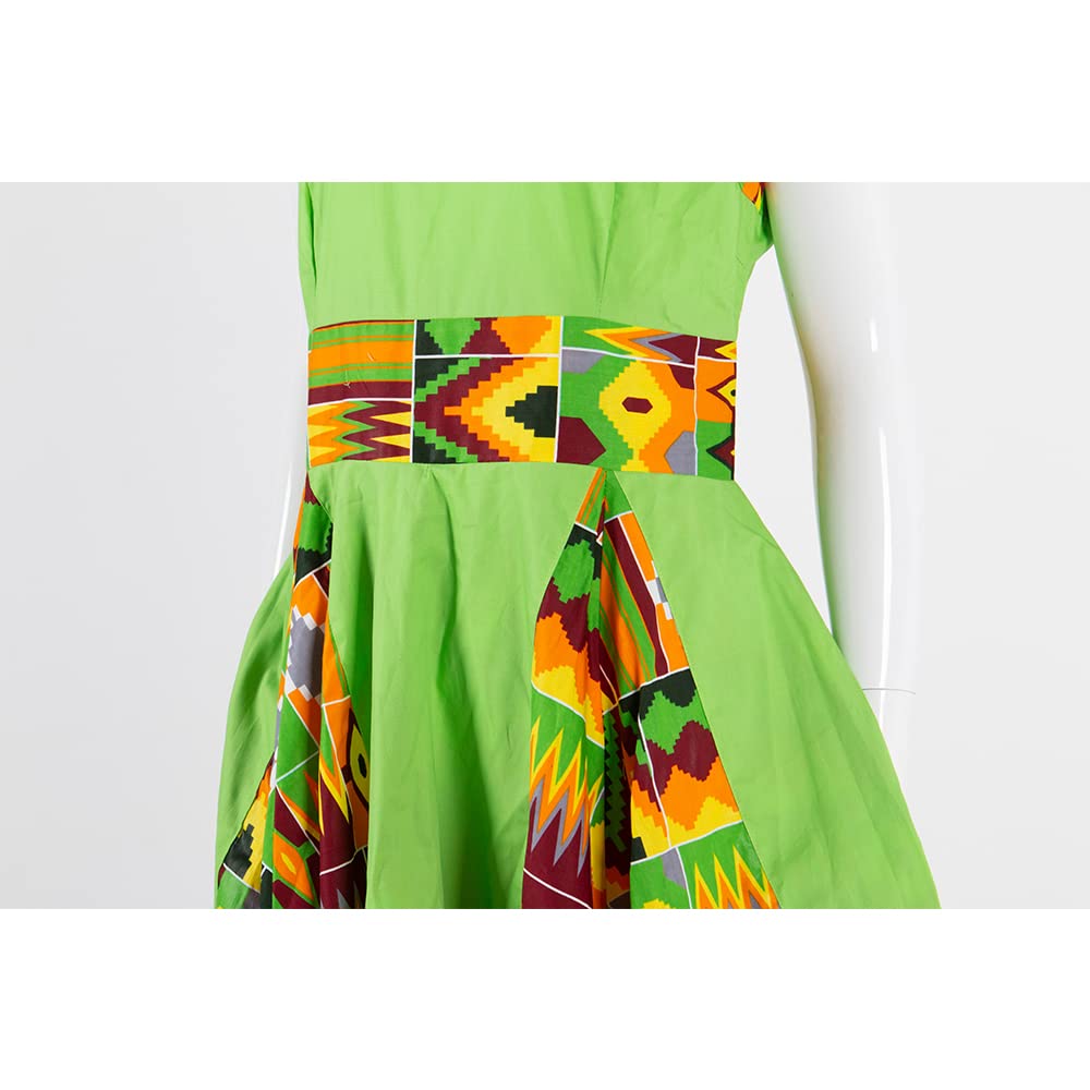 Stylish African Print Maxi Dress for Women - Sleeveless Party Dress with Matching Head Scarf - Plus Size Flowy Summer Dress for Weddings, Beach Vacations & Cultural Events