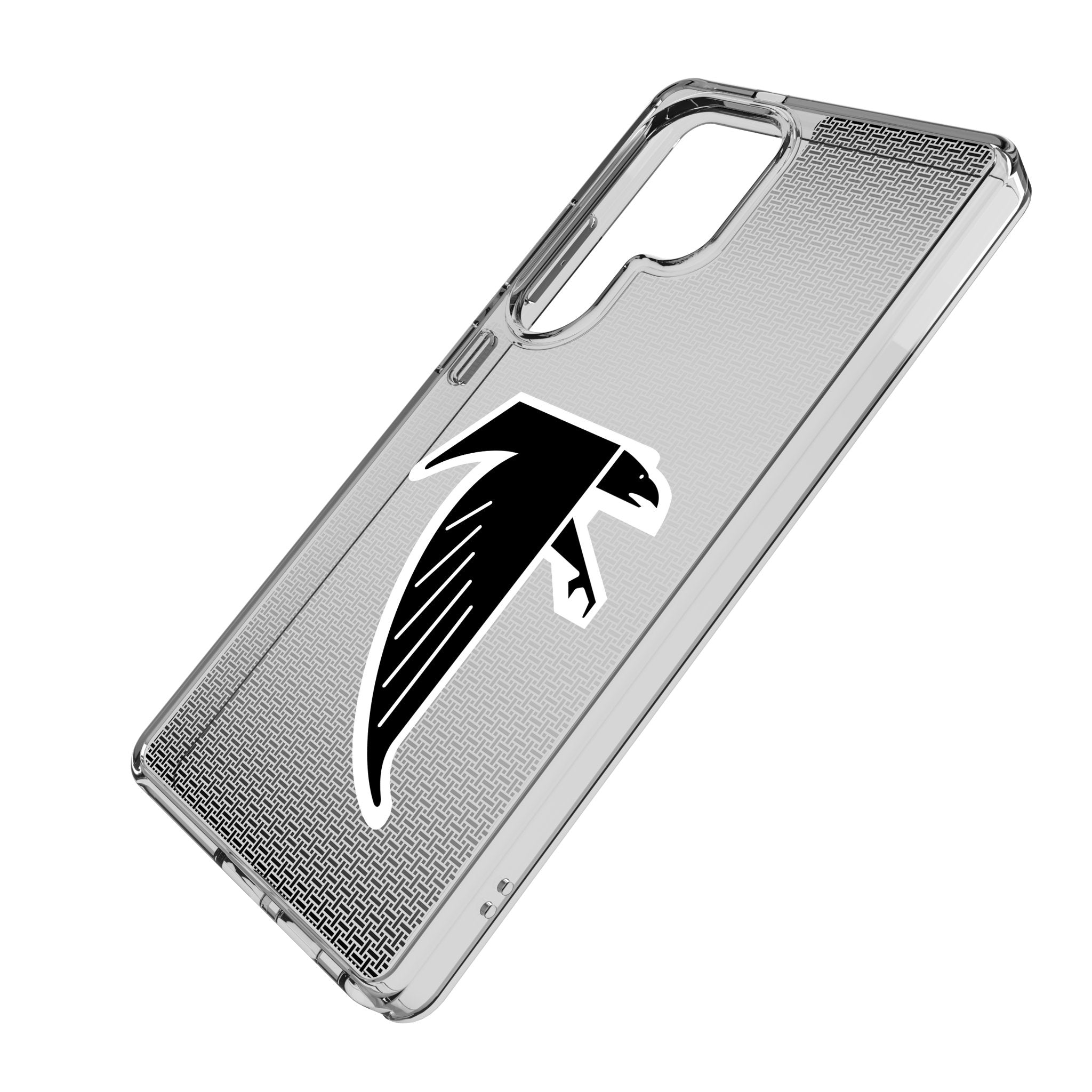 Atlanta Falcons Classic Linen Clear Phone Case for Samsung Galaxy S21/S22/S23 - Durable Protective Cover with Team Logo - Perfect for Football Games & Everyday Use