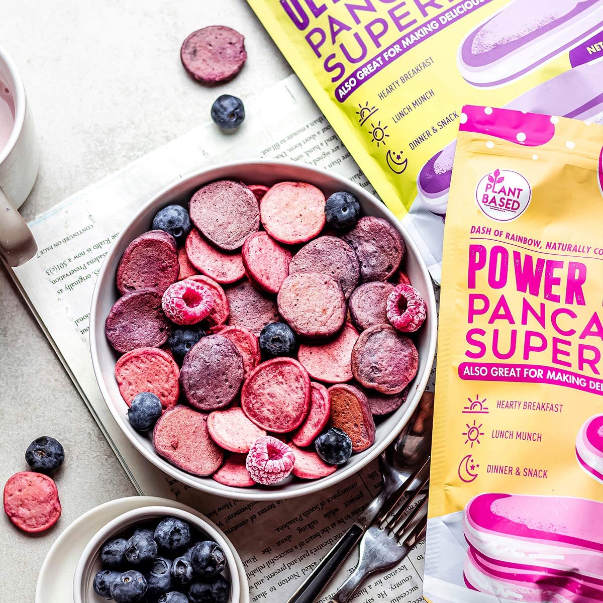 Suncore Foods Ultra Violet Pancake & Waffle Mix Powder - Non-GMO, Gluten-Free, Vegan - 20oz (1 Pack) - Perfect for Breakfast, Brunch & Special Occasions