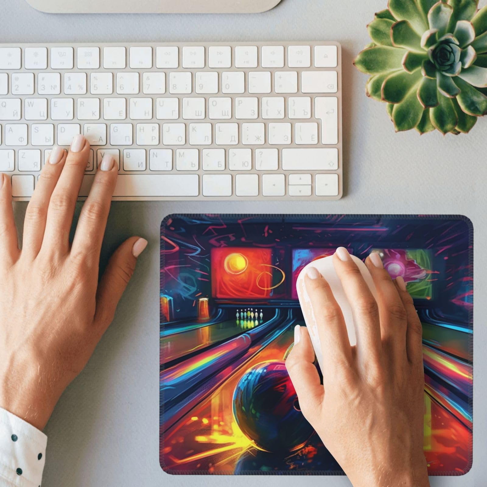Non-Slip Gaming Mouse Pad with Anti-Slip Rubber Base - 10x12 Inch Large Mouse Mat for Wireless Mouse, Keyboard & Desk - Perfect for Home Office, PC Gaming & Workstations (Black)