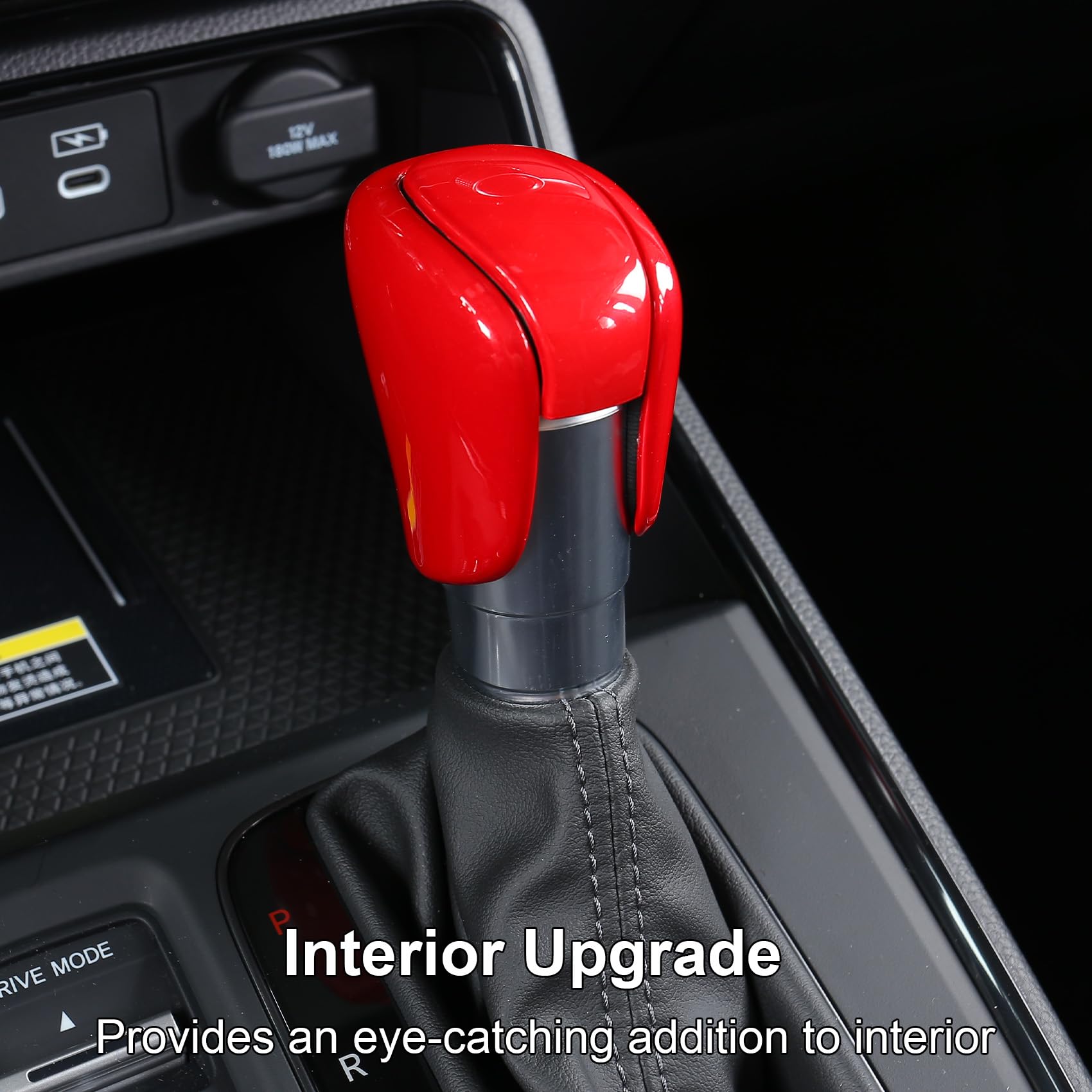 2022-2025 Honda Civic Gear Shift Knob Cover | CRV 2023-2025 Interior Protector | Accord 2018-2025 Automatic Transmission CVT Boots | Red Car Accessories | Perfect for Daily Driving & Car Interior Upgrade