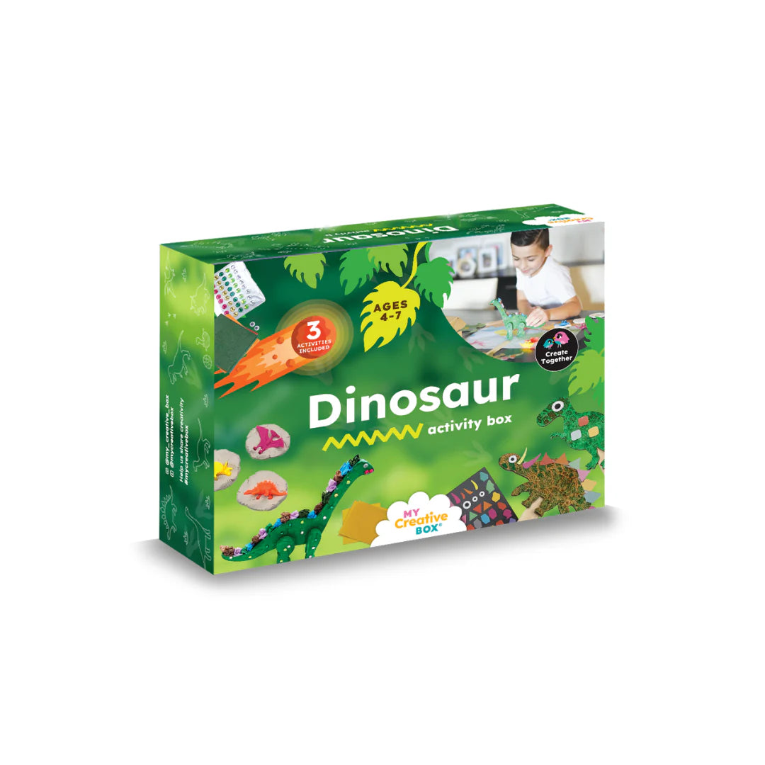 Dinosaur Mini Creative Craft Kit for Kids - DIY Dinosaur Toys for Arts & Crafts, Fun Educational Activity for Birthday Parties & Classroom Projects