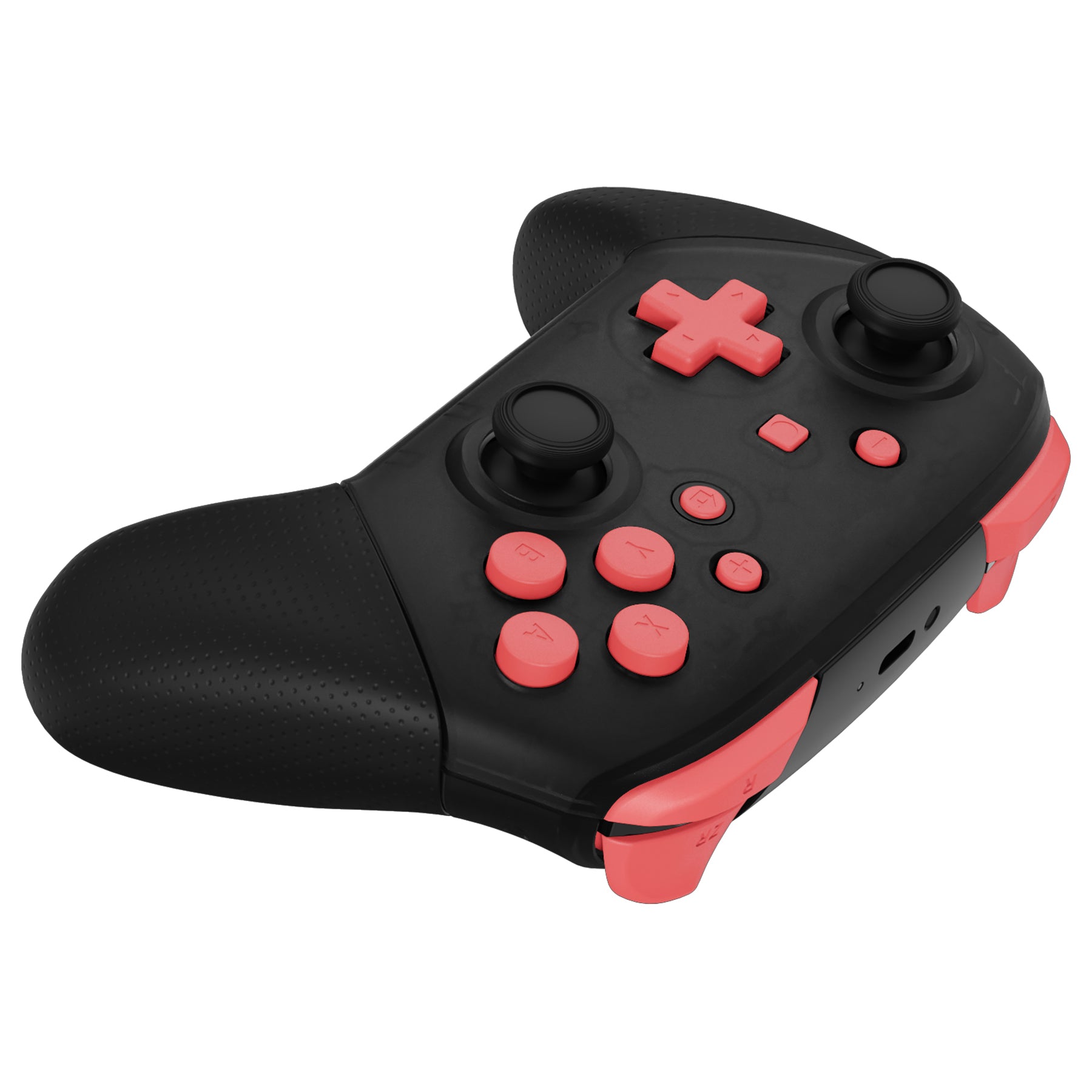 eXtremeRate DIY Replacement Full Set Buttons for Nintendo Switch Pro Controller - Coral (KRP346) | Upgrade Your Gaming Experience for Comfort & Style