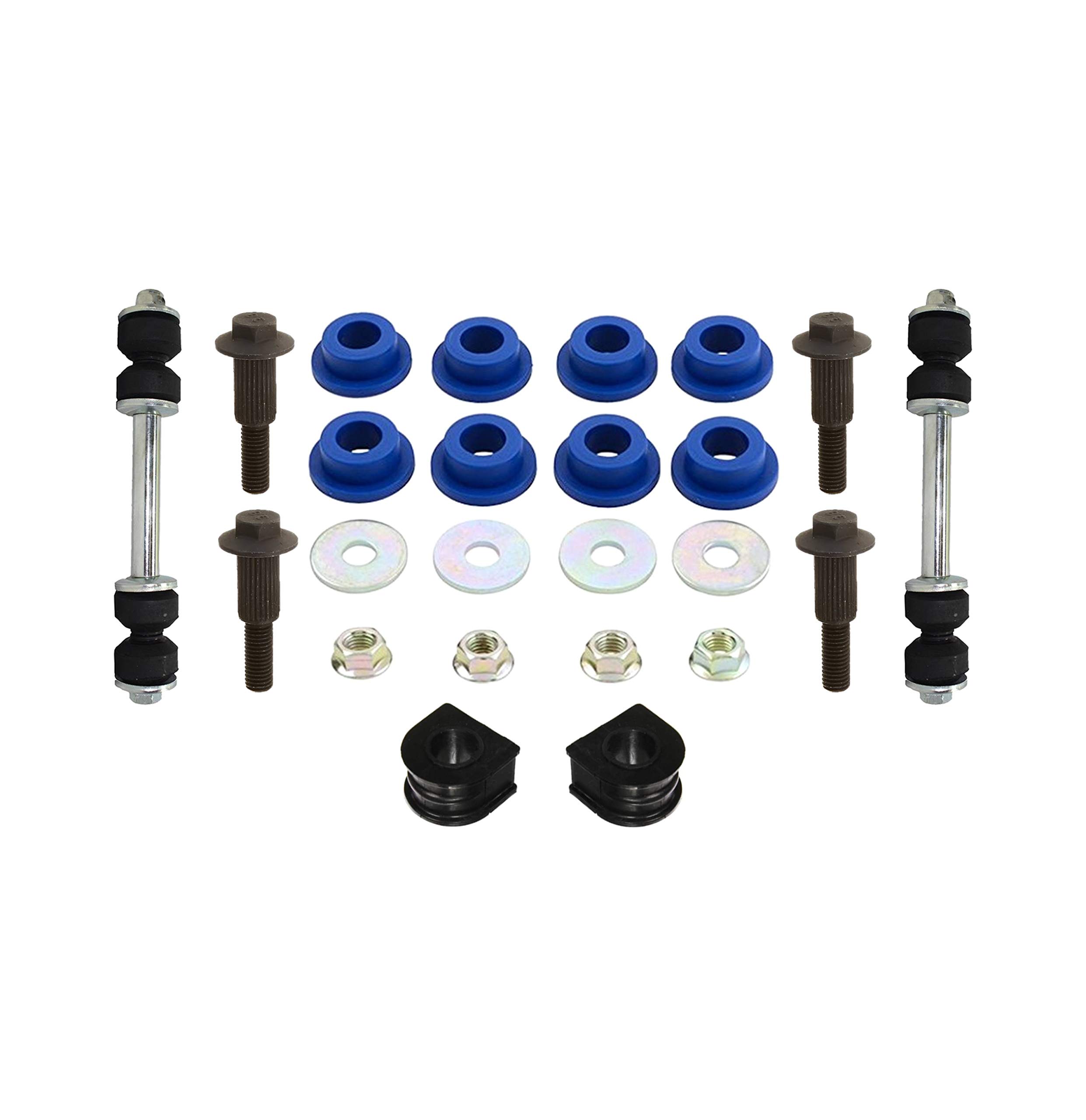 6-Piece Suspension Front Sway Bar Link Kit with 32mm Rear Sway Bar End Links & Frame Bushings - Compatible with Multiple Vehicle Models - Perfect for Off-Roading, Daily Commuting & Performance Upgrades
