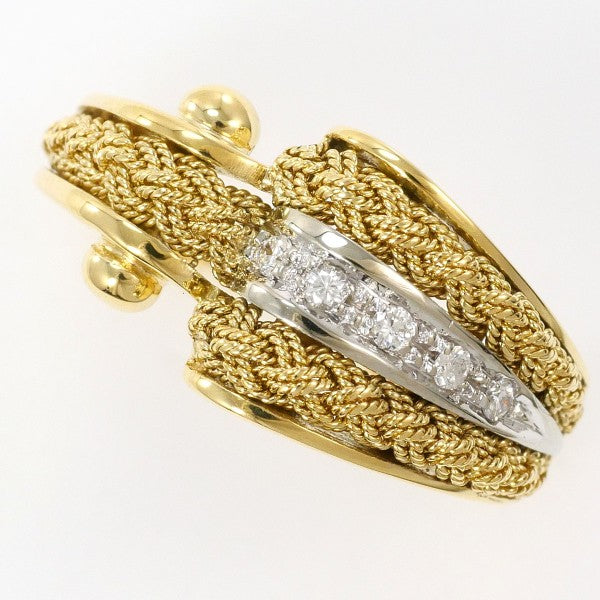 18K Yellow Gold & White Gold Diamond Ring for Women - Elegant Wedding, Engagement & Anniversary Jewelry Gift