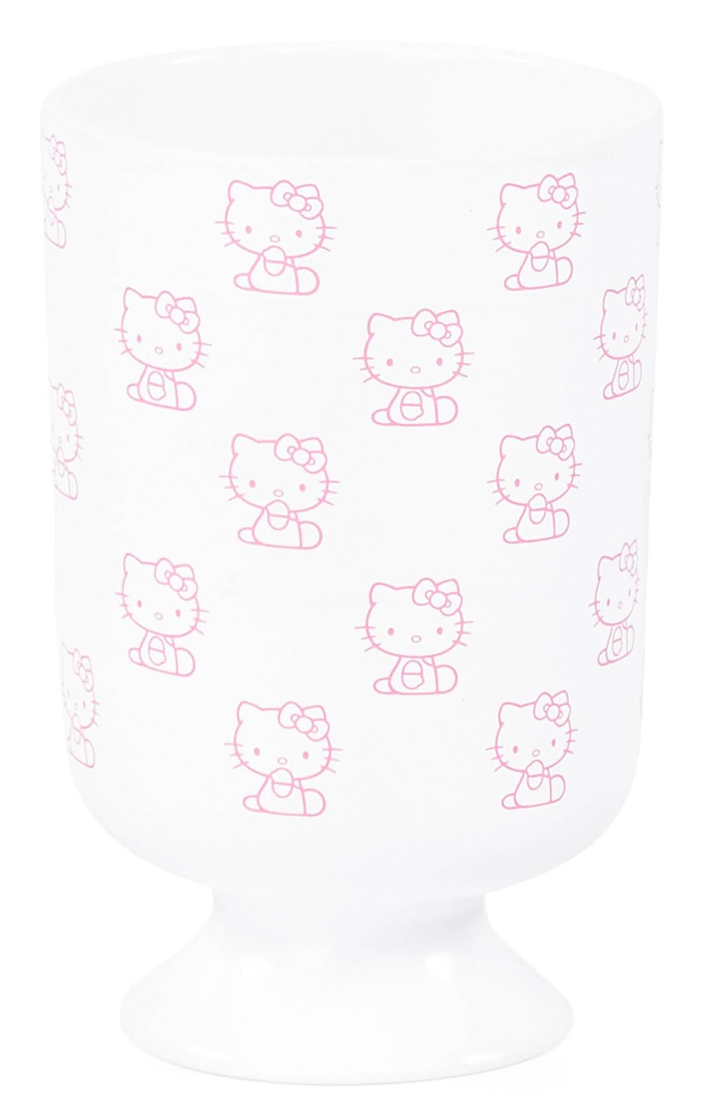 Hello Kitty Toothbrush & Pencil Holder - Pink & White Resin Bathroom Tumbler for Kids - Cute Bathroom Organizer for Toothbrushes, Makeup Brushes & Stationery - Perfect for Girls' Bedroom, Bathroom Counter & School Desk Decor