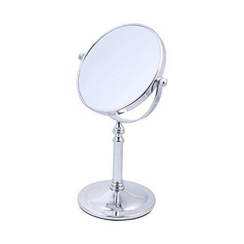 FOMIYES 8 Inch Double Sided Makeup Mirror with 3X Magnification - Silver Vanity Mirror for Home, Travel & Professional Makeup Artists - Perfect for Eyebrow Shaping, Skincare & Cosmetic Application