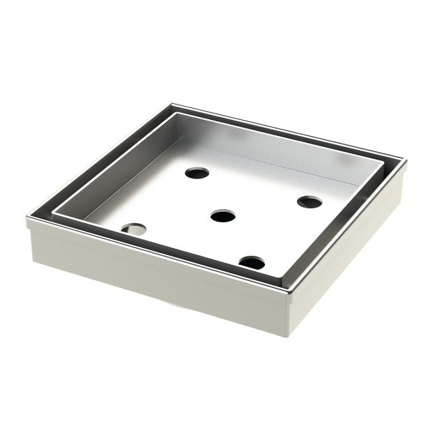316 Stainless Steel Square Tile Insert Waste Drain 80mm Outlet - Rustproof & Durable Bathroom Sink Drain Cover for Showers, Kitchens & Wet Areas