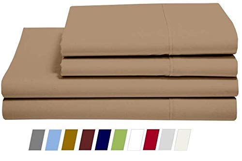 Premium 100% Giza Egyptian Long Staple Cotton Sheets Set - Full Size 4-Piece Bedding with 18
