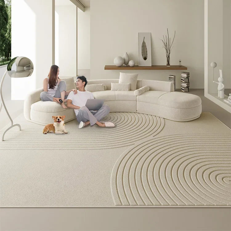 Twin Ripples 3D Diatom Silk Rugs - Non-Slip, Absorbent Bath Mat for Living Room & Bedroom - Perfect for Home Decor, Yoga, and Cozy Spaces