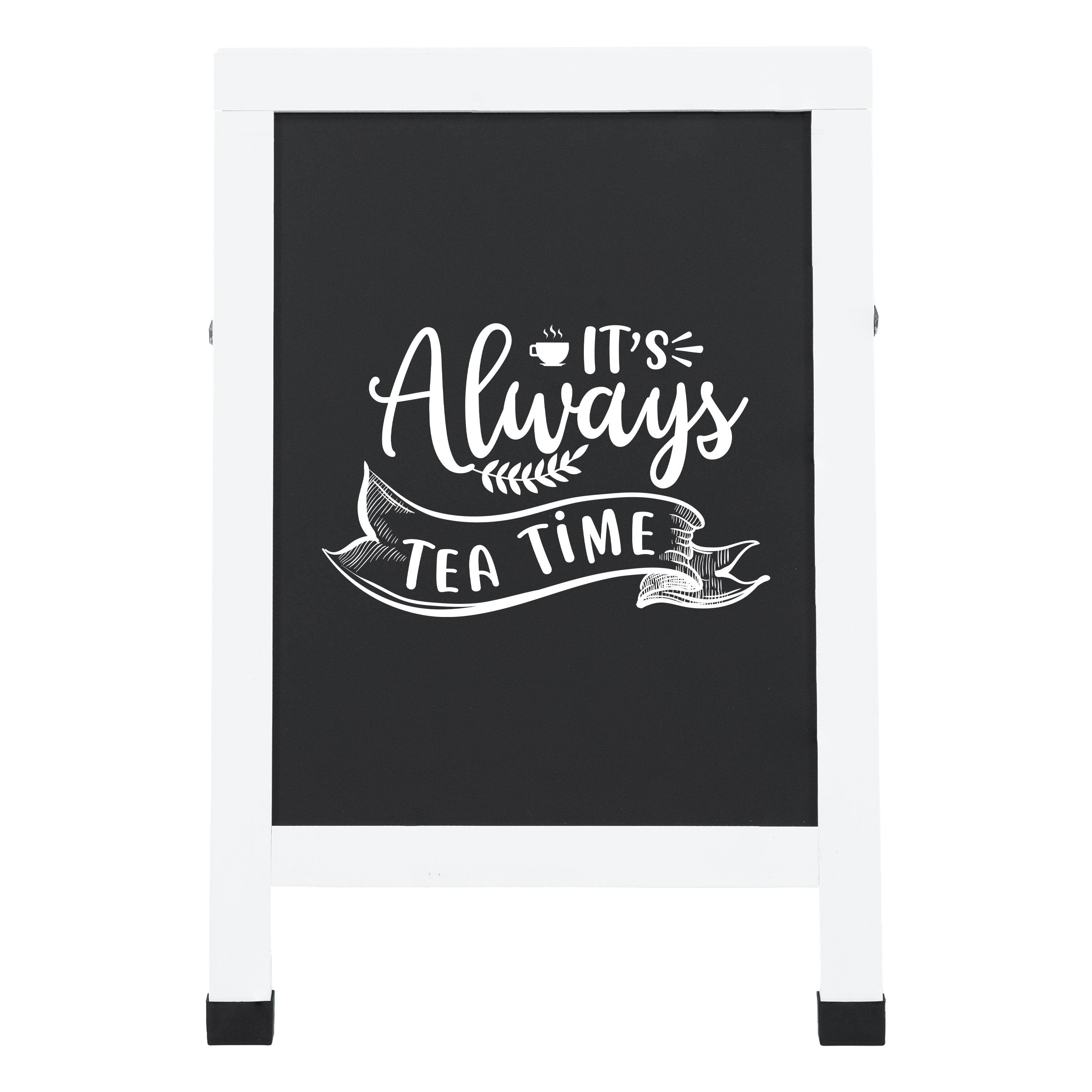 30 x 20 Inch A-Frame Chalkboard Sign by Sunnydaze - Outdoor/Indoor Menu Board for Restaurants, Cafes & Events