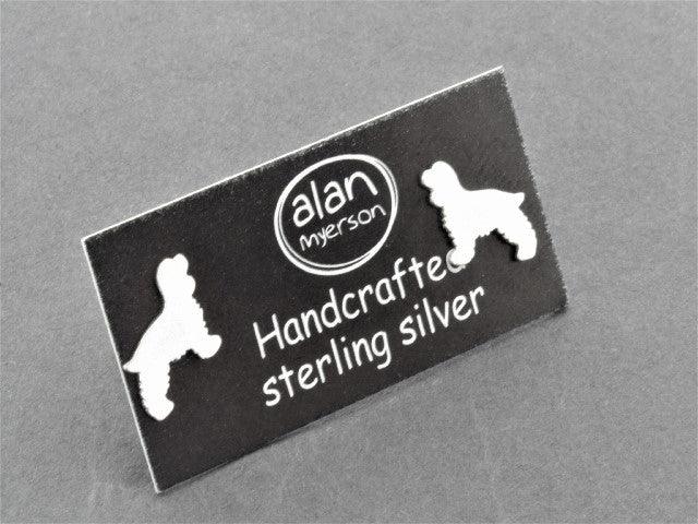 Premium Sterling Silver Dog Stud for Spaniels - Perfect for Pet Jewelry & Grooming Accessories