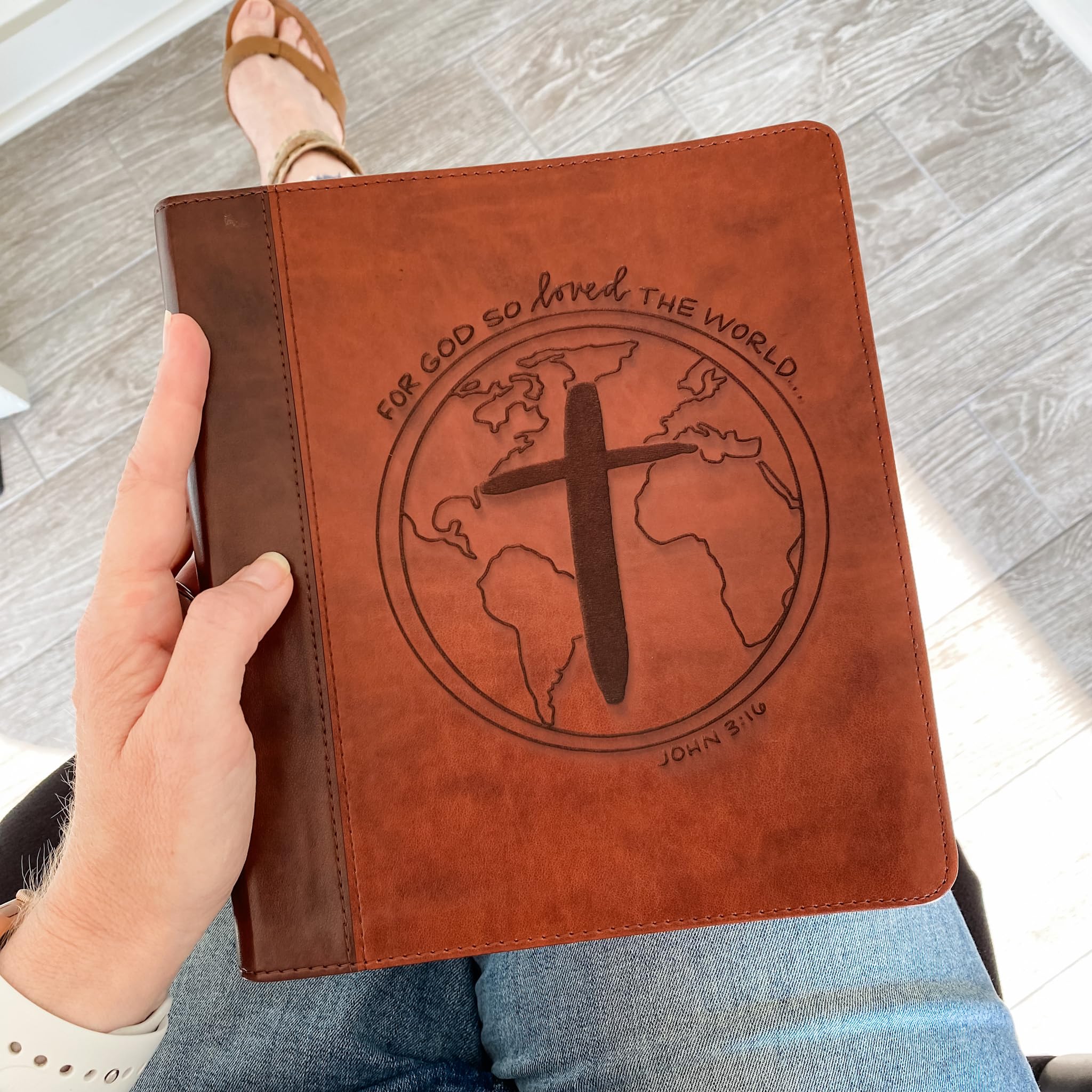 ESV Journaling Study Bible - Hand Lettered & Illustrated Design - Laser Engraved Cover - Custom Name Engraving Option | Perfect for Bible Study, Gift Giving & Personal Devotion
