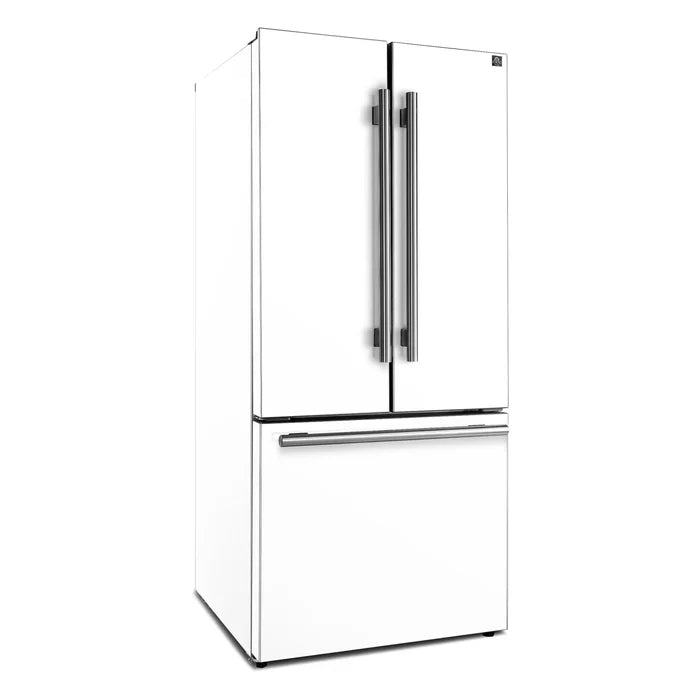 Forno Espresso Gallipoli 30 Inch 17.5 cu. ft. French Door Refrigerator with Ice Maker - Stainless Steel FFFFD1974 - Perfect for Modern Kitchens & Entertaining