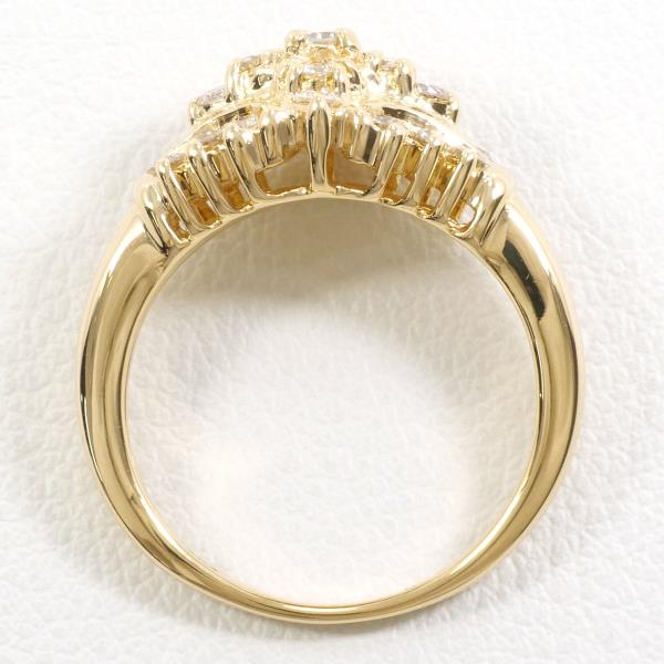 18K Yellow Gold Diamond Ring for Women - Elegant Solitaire Engagement & Wedding Band - Perfect for Proposals, Anniversaries, and Special Occasions