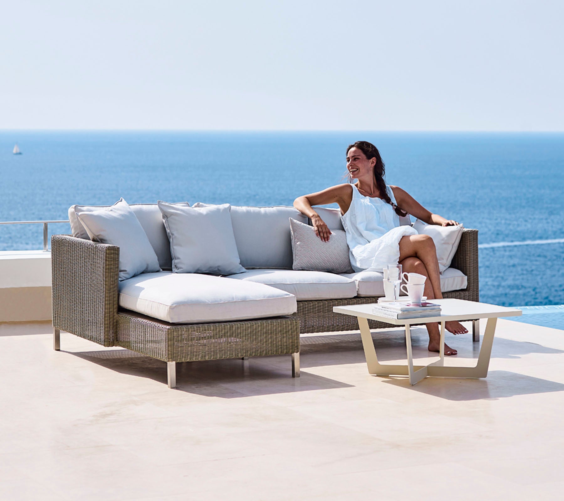 Modular Lounge Sofa with Chaise Longue - Sectional Couch for Living Room, Home Theater & Office - Comfortable Modern Furniture for Small Spaces