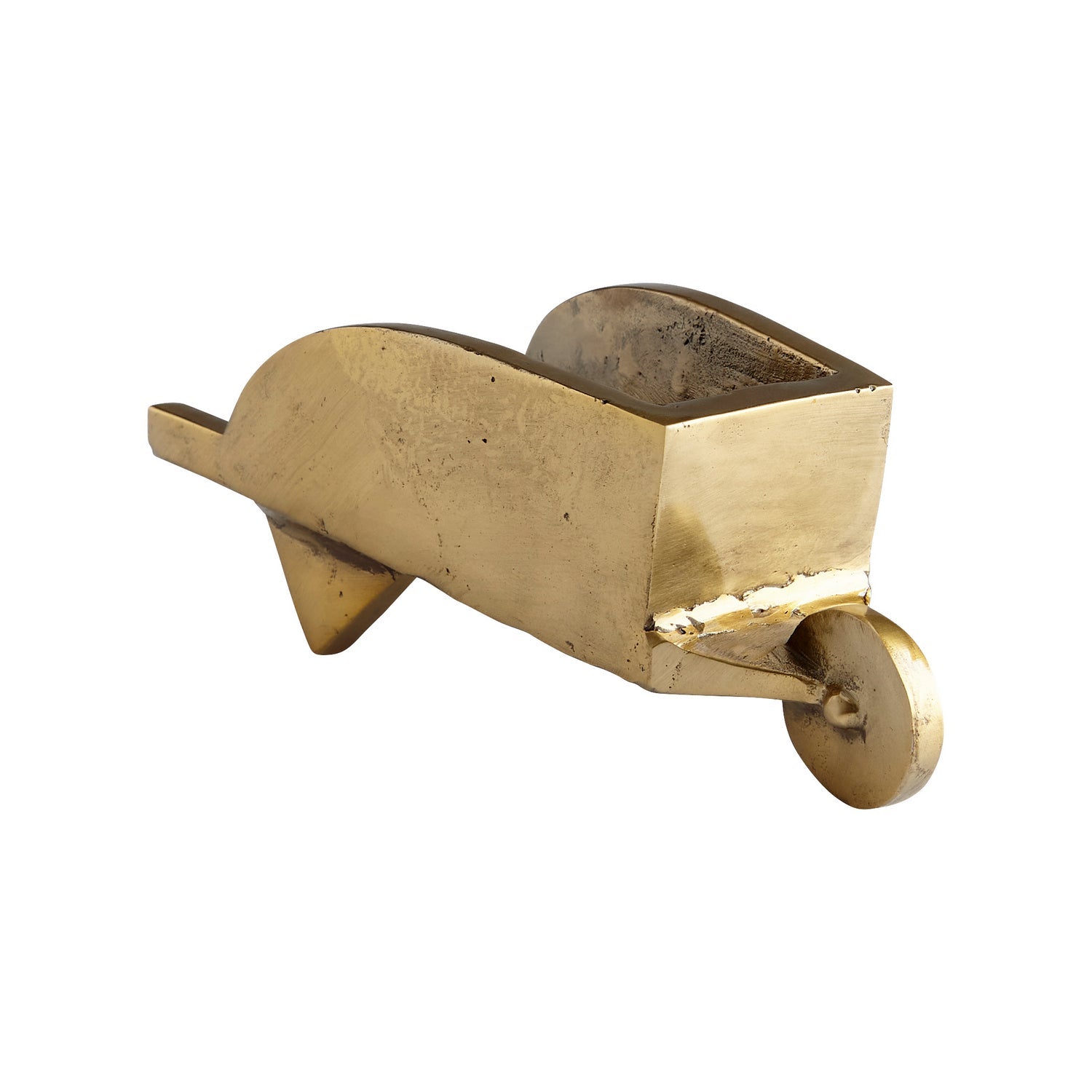 Vintage Aged Brass Wheelbarrow Token by Cyan Design 11231 - Perfect for Home Decor, Garden Accents, and Collectible Displays