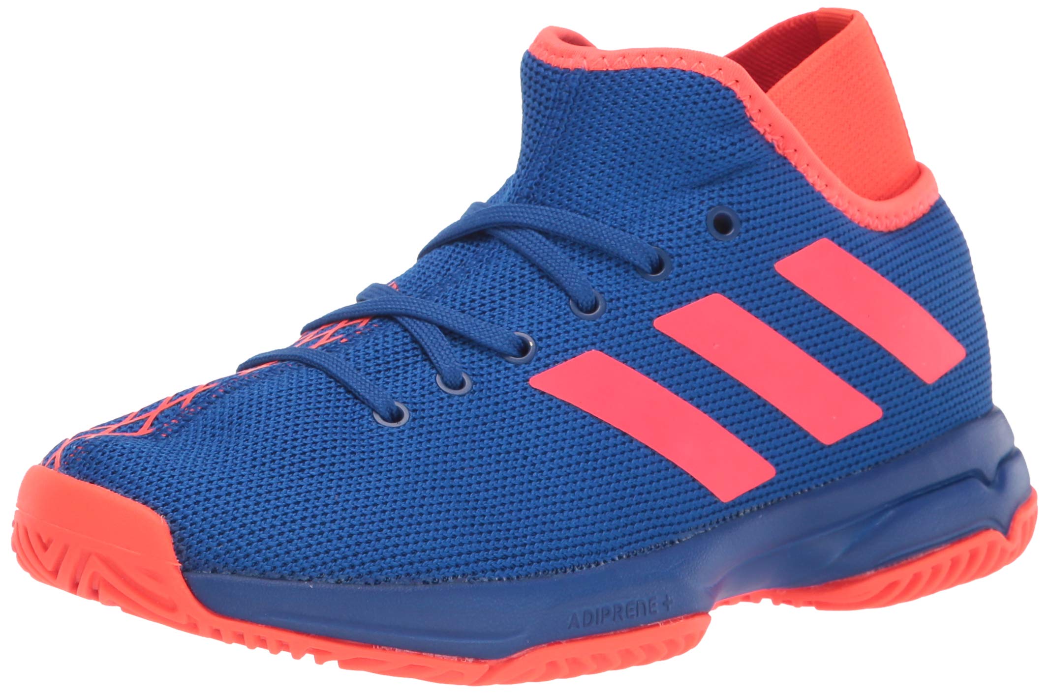 adidas Phenom Tennis Shoes for Kids - Royal/Solar Red Unisex Big Kid Size 4.5 US | Lightweight Athletic Sneakers for Tennis Training & Court Play